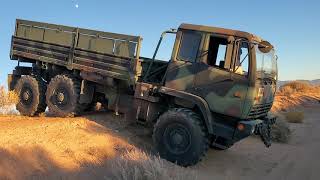 FMTV crossing the ditch