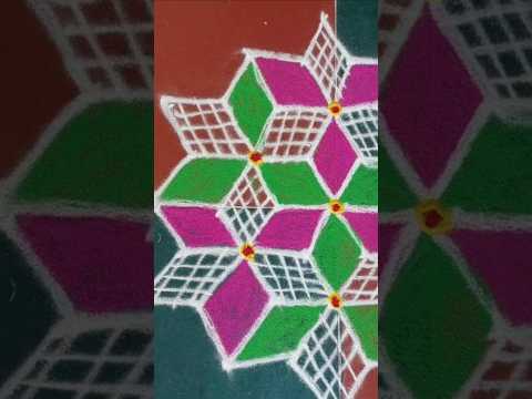 సంక్రాంతి చుక్కల ముగ్గులు 7-4 Middle Dots Kolam #shorts #kolam #rangoli #sankranthimuggulu