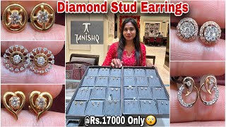 Tanishq Diamond Stud Earrings Designs With Price|Daily Wear Diamond Stud Earrings Designs With Price