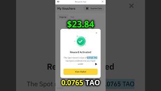 Received 0.0765 TAO on Binance Rewards Hub || How to Check Your Rewards