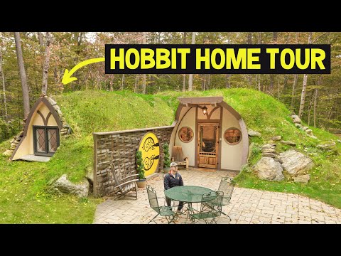 LORD OF THE RINGS HOBBIT HOME w/ 3 FIREPLACES & POND! Full Airbnb Tour