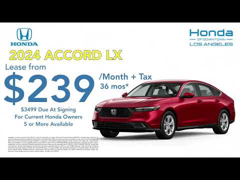 2024 Honda Accord Lease | Honda Dealer Los Angeles | Honda DTLA