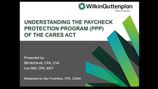 Webinar: Paycheck Protection Program of the CARES Act