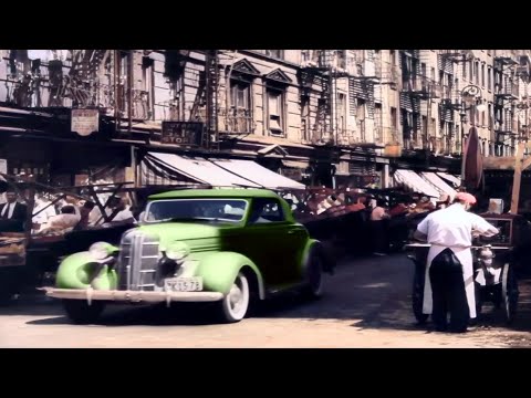 New York City 1930s in color, Neighborhoods [60fps,Remastered] w/sound design added