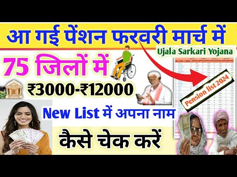 New pension list 2024|February March ki 75 jilo me pension transfer|kaise check Karen apna Naam