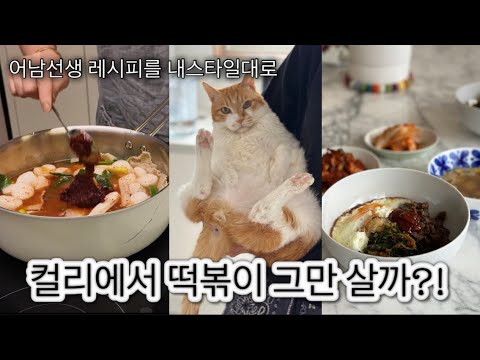 떡볶이 이제 집에서 만들어 먹을까?! / 언제나 숙취로 끝이나는 명절 후기 / 탁묘 갔다 오히려 힐링하는 어매 / 국거리 양지로 간단 비빔밥