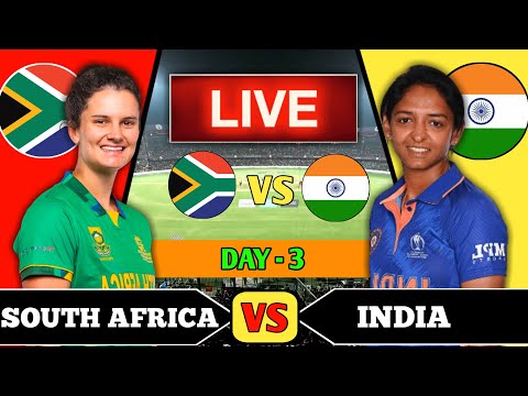 India Women vs South Africa Women 1st Test Live | IND W vs SA W Test Day 3 Live Scores & Commentary