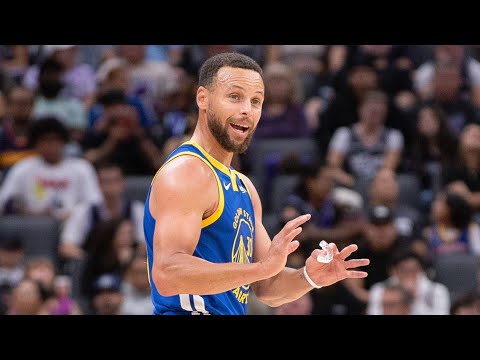 Steph exits Warriors-Kings preseason game after jamming finger। 🥹