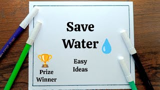 World Water Day Drawing Easy || Save Water Save Earth Easy Step by Step Drawing || Water Day Drawing