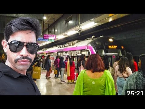 4K India deepest Metro Station Tour| Hauz Khas Metro Station| Delhi, India. Bipinchandanivlog