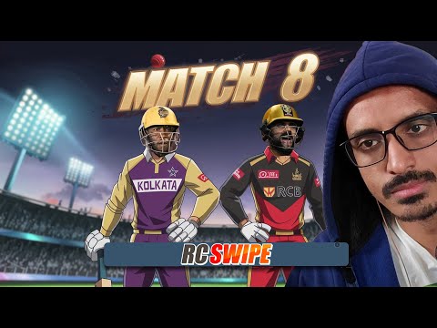 KKR vs RCB - Kolkata Knight Riders vs Royal Challengers Bangalore RCPL 24 Real Cricket Swipe - Live