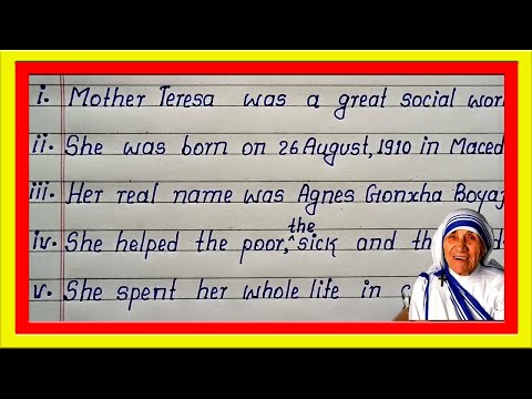 Best 10 Points English Essay on Mother Teresa | Simple 10 Lines English Essay on Mother Teresa