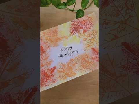 Leaf Art葉っぱアートでThanksgiving Card#diycrafts #leafart #thanksgiving