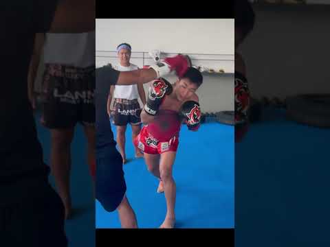 sparring Muay Thai fighter