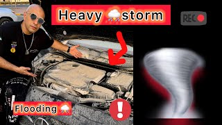 Detailing a car flooded with mud  : clean the engine step by step. #car #flooding #wow #cleaning