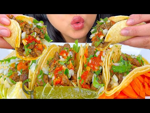 ASMR STEAK STREET TACOS WITH SPICY SAUCE | EATING SOUNDS | MUKBANG | ASMR Phan