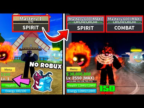 Full Body Haki "NOOB TO PRO" using *SPIRIT* Fruit without Robux | Unlocked Human v4 Full Awakening