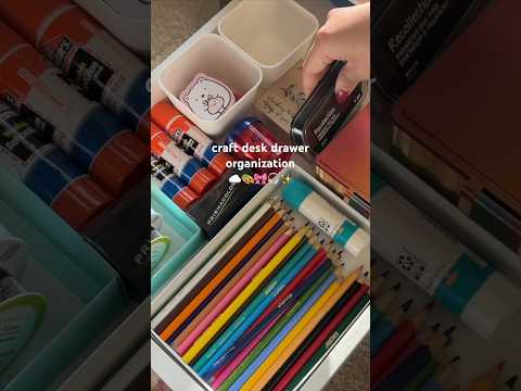 organizing craft desk drawer asmr #asmr #asmrsounds #organization #asmrcommunity #organize