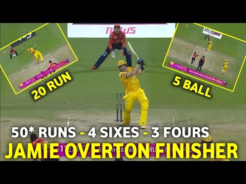 Jamie Overton Monster Sixe 🔥| CSK New Match Finisher ||