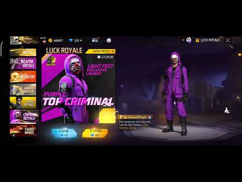 TOP CRIMINAL BUNDLE SPRING | GARENA FREE FIRE | FREE FIRE @Roygaming23