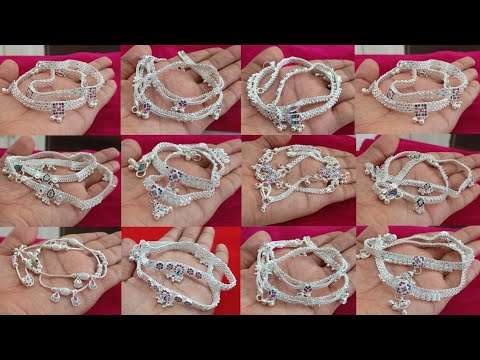 under 3000-5000 latest silver anklets designs with weight & price 2024 ||new silver payal designs||