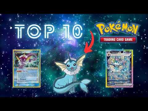 The 10 Most EXPENSIVE Vaporeon Pokemon Cards 💦 #top10 #pokemon #vaporeon #prismaticevolutions