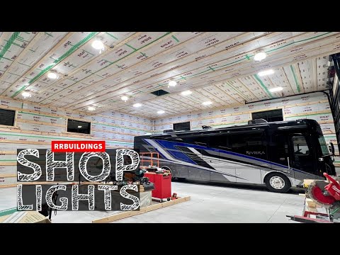 My Dream Shop: Installing ceiling shop lights