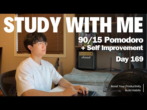 9h Study with Me 📚| Pomodoro 90/15 + Self Improvement Breaks