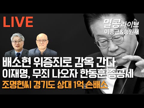 [LIVE] "송원재 대표 출연" 배소현 위증죄로 감옥 간다