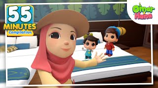 Omar & Hana 55 Minutes Compilation | Islamic Series & Songs For Kids | Omar & Hana English