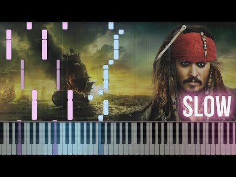 Pirates Of The Caribbean - He's A Pirate | How To Play SLOW Piano Tutorial + Sheets