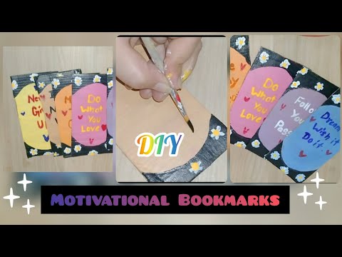 DIY Motivational Bookmarks ||waste cardboard || #diy  #bookmarks #motivational #bestoutofwaste