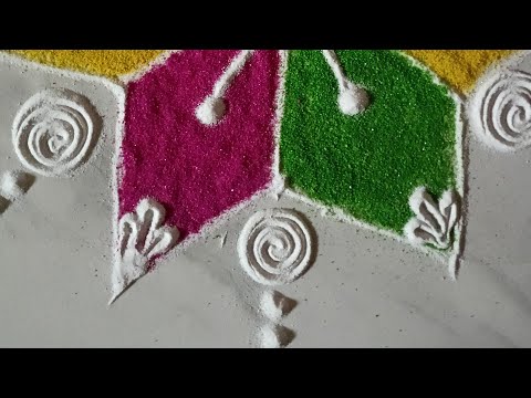 wow colourful thipkyanchi rangoli सोपी आणि सुंदर ठिपक्यांची रंगोली#indianart #beautiful #rangoli