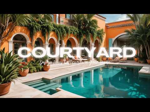 Mediterranean Home Decor | Creating a Colorful Courtyard. 4k