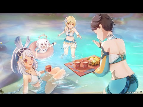 [JPDUB] Lumine and Paimon Swimsuit Change | Genshin Impact 5.0