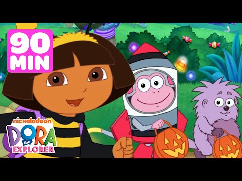 Dora & Boots Wear Halloween Costumes! 🎃 90 Minutes | Dora the Explorer