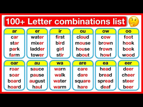 100+ Letter Combinations In English 🤔 | Phonics Lesson with practice sentences | Learn with examples