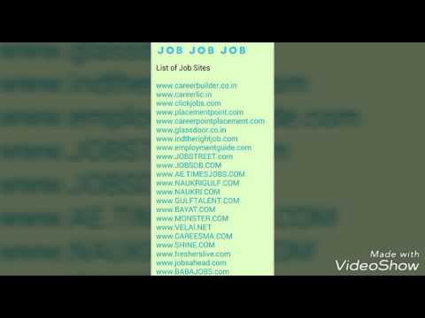 List of job websites.