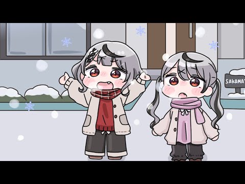 【手描き】人生で初めて雪を見てはしゃぐ沙花叉と妹ちゃん【沙花叉クロエ/ホロライブ切り抜き】【切り抜き漫画】