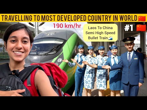 ENTERING MY DREAM COUNTRY CHINA BY TRAIN 😍🇨🇳 | LAOS to CHINA 🚄