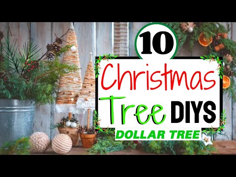 10 Rustic CHRISTMAS TREE DIYS/Dollar Tree Christmas DIY 2022/Christmas Tree Crafts/Christmas Crafts