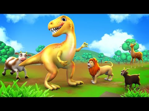 दिनोसौर और गाय की दोस्ती - Friendship between Dinosaur and Cow Story | Hindi Moral Stories JOJO TV