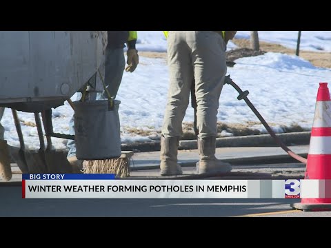 Potholes open up on Memphis streets after snow