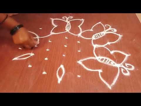 7×4 dots rangoli design||beautiful rangoli design||#rangoli#daily#new year#muggulu