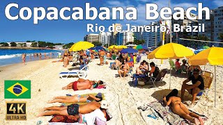 Rio de Janeiro, Brazil 4K - Copacabana Beach Walk in 2024