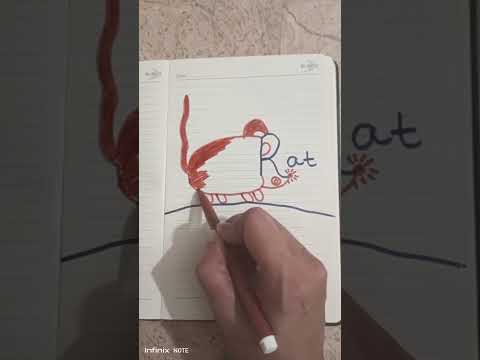 Draw Rat With R||Easy Drawing|| #kidstv #drawing #drawingforkids #coloring #colour #colouringfun