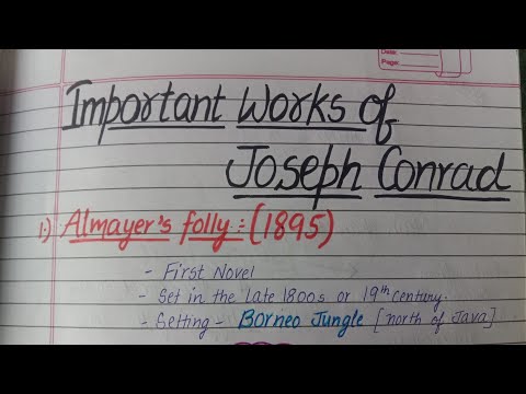 Part-2 Joseph Conrad | Most Important Works | Master Cadre English | UGC NET English