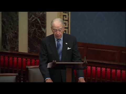 Grassley On The Senate Floor: “We Must Respond To The Writing On The Wall”