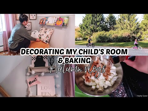 DECORATING MY CHILD'S ROOM FOR HALLOWEEN| DIY DECOR| FALL BAKING| Tres Chic Mama