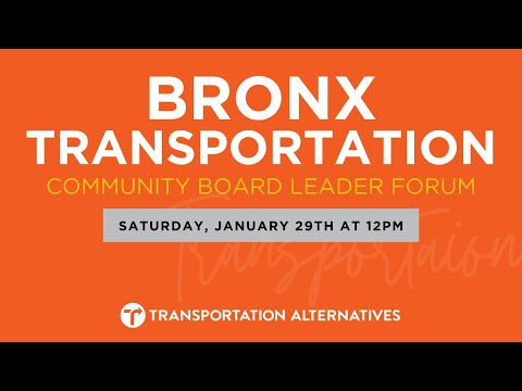 Bronx Transportation Community Board Forum